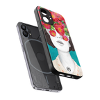 flowery eyes back phone cover | glass case for nothing phone 1