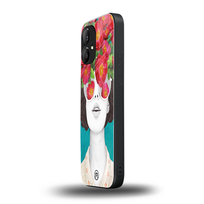 flowery eyes back phone cover | glass case for nothing phone 1