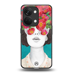 flowery eyes back phone cover | glass case for oneplus nord 3