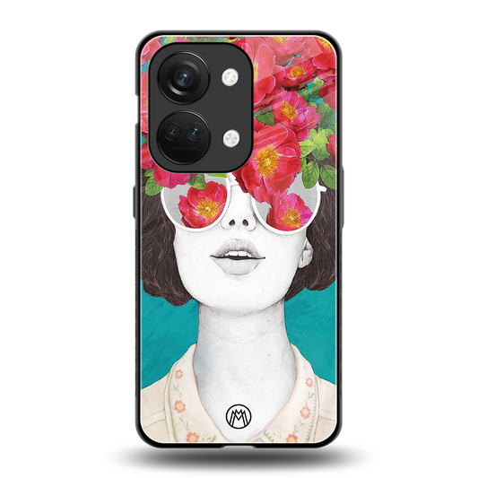 flowery eyes back phone cover | glass case for oneplus nord 3