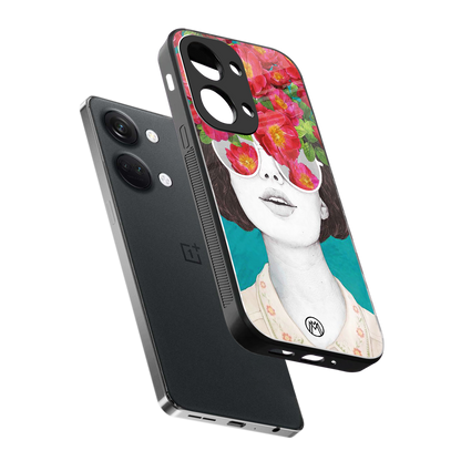 flowery eyes back phone cover | glass case for oneplus nord 3