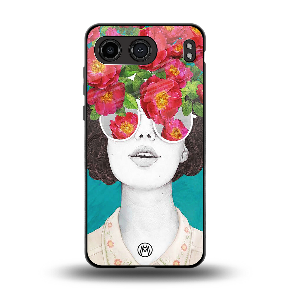 flowery eyes back phone cover | glass case for oneplus nord 4