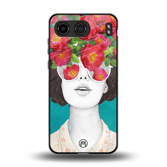 flowery eyes back phone cover | glass case for oneplus nord 4