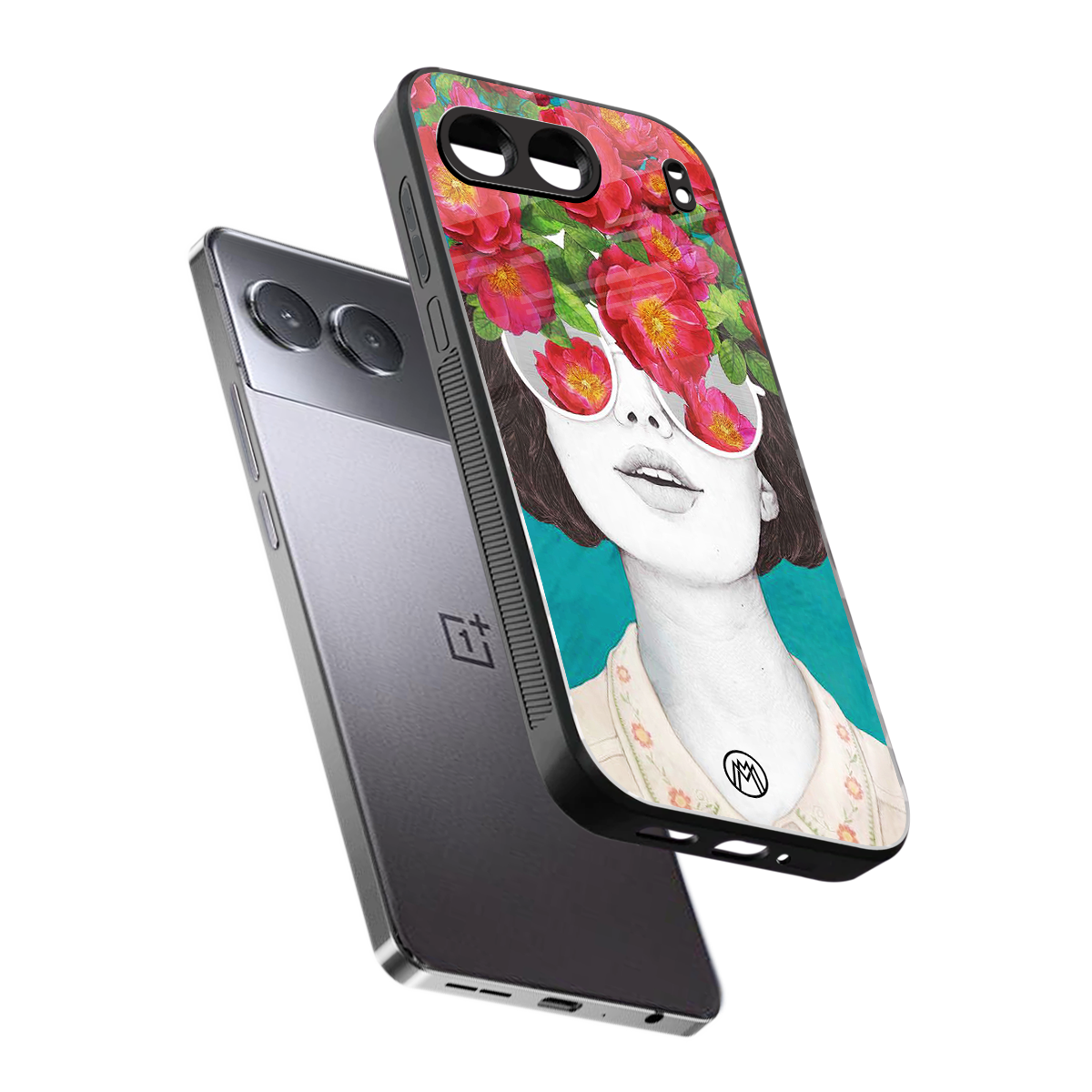 flowery eyes back phone cover | glass case for oneplus nord 4