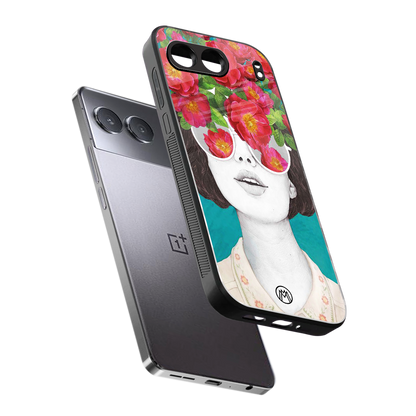 flowery eyes back phone cover | glass case for oneplus nord 4