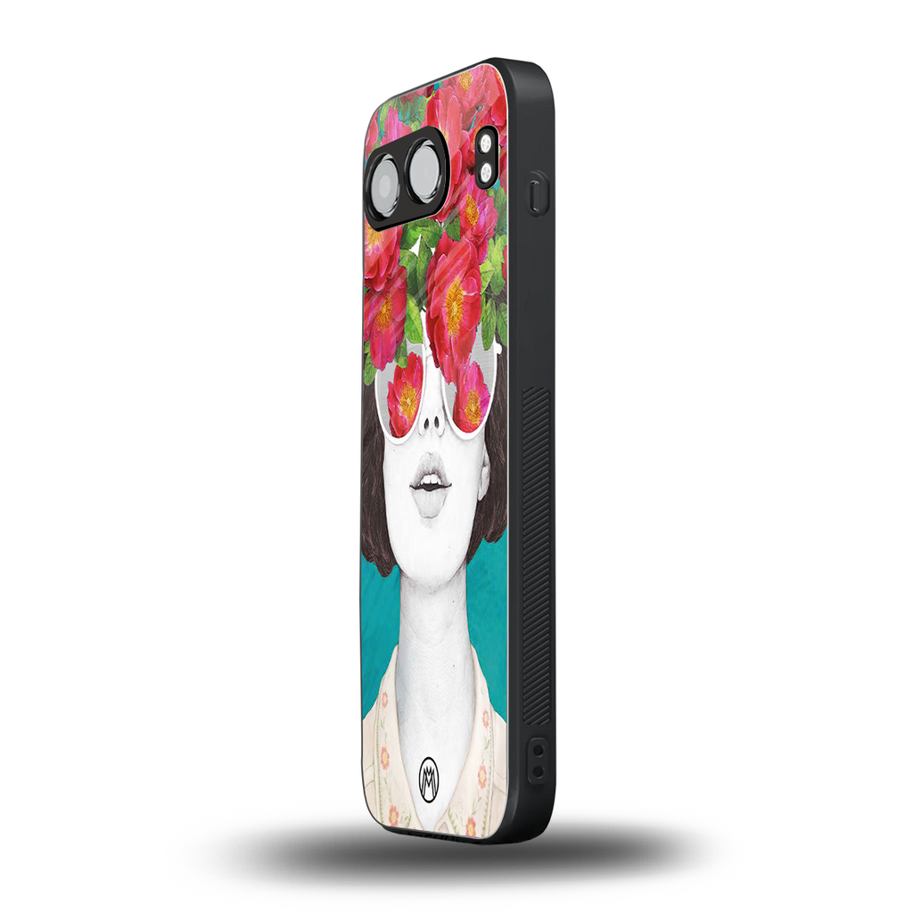 flowery eyes back phone cover | glass case for oneplus nord 4