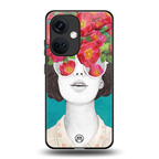 flowery eyes back phone cover | glass case for oneplus nord ce 3