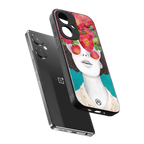 flowery eyes back phone cover | glass case for oneplus nord ce 3