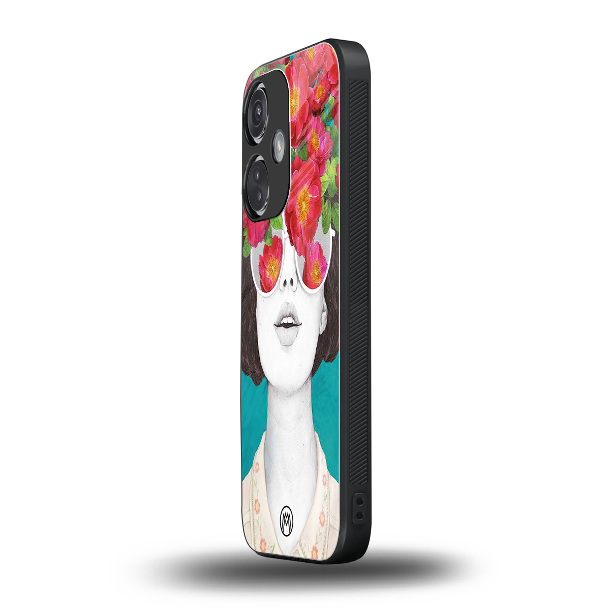 flowery eyes back phone cover | glass case for oneplus nord ce 3