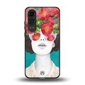 flowery eyes back phone cover | glass case for oneplus nord ce 4 lite