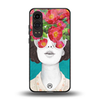 flowery eyes back phone cover | glass case for oneplus nord ce 4 lite