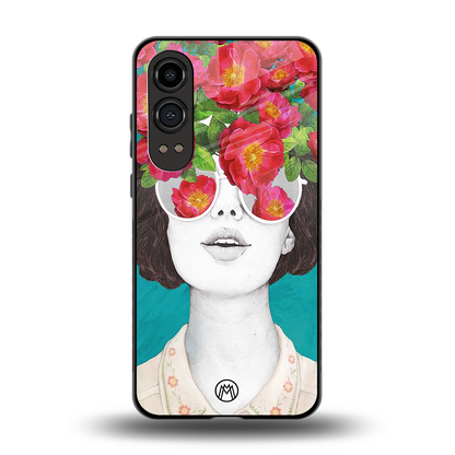 flowery eyes back phone cover | glass case for oneplus nord ce 4 lite