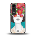 flowery eyes back phone cover | glass case for oneplus nord ce 4