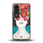 flowery eyes back phone cover | glass case for oneplus nord ce 4