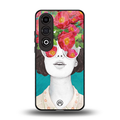 flowery eyes back phone cover | glass case for oneplus nord ce 4