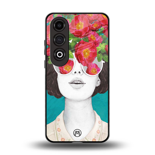 flowery eyes back phone cover | glass case for oneplus nord ce 4