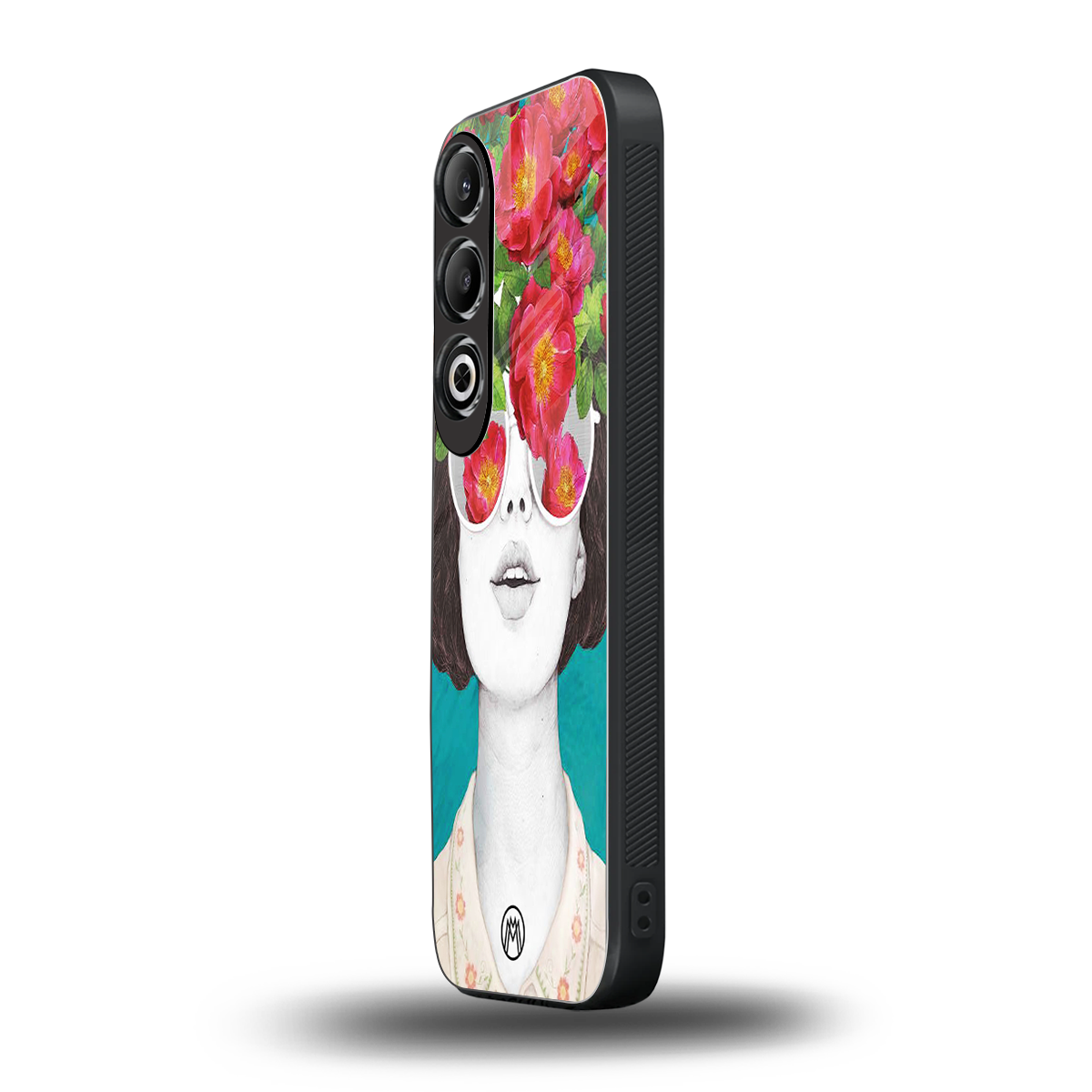flowery eyes back phone cover | glass case for oneplus nord ce 4