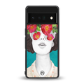 flowery eyes back phone cover | glass case for google pixel 6 pro