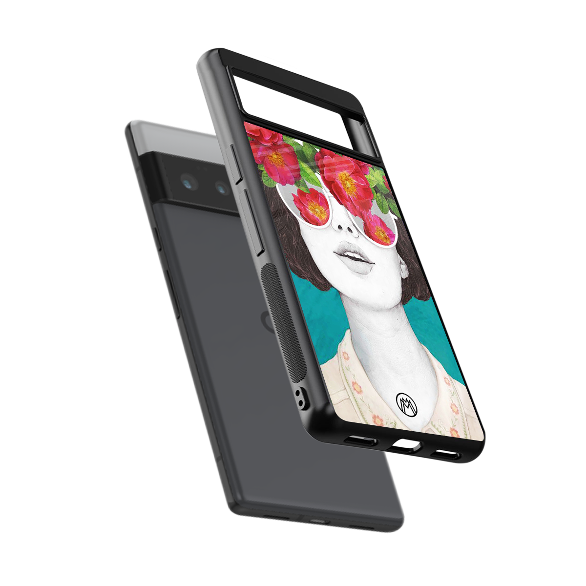 flowery eyes back phone cover | glass case for google pixel 6 pro