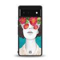 flowery eyes back phone cover | glass case for Google Pixel 6A