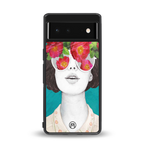 flowery eyes back phone cover | glass case for Google Pixel 6A