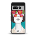 flowery eyes back phone cover | glass case for google pixel 7 pro