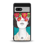 flowery eyes back phone cover | glass case for Google Pixel 7