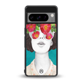 flowery eyes back phone cover | glass case for google pixel 8 pro