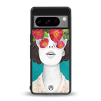 flowery eyes back phone cover | glass case for google pixel 8 pro