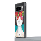 flowery eyes back phone cover | glass case for google pixel 8 pro