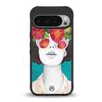 flowery eyes back phone cover | glass case for google pixel 9 pro