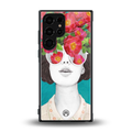 flowery eyes back phone cover | glass case for samsung galaxy s23 ultra