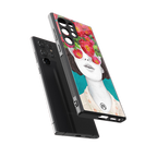 flowery eyes back phone cover | glass case for samsung galaxy s23 ultra