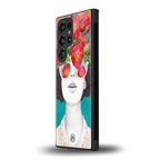 flowery eyes back phone cover | glass case for samsung galaxy s23 ultra