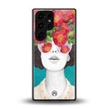 flowery eyes back phone cover | glass case for samsung galaxy s25 ultra
