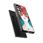 flowery eyes back phone cover | glass case for samsung galaxy s25 ultra