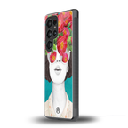 flowery eyes back phone cover | glass case for samsung galaxy s25 ultra