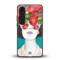 flowery eyes back phone cover | glass case for samsung galaxy s25