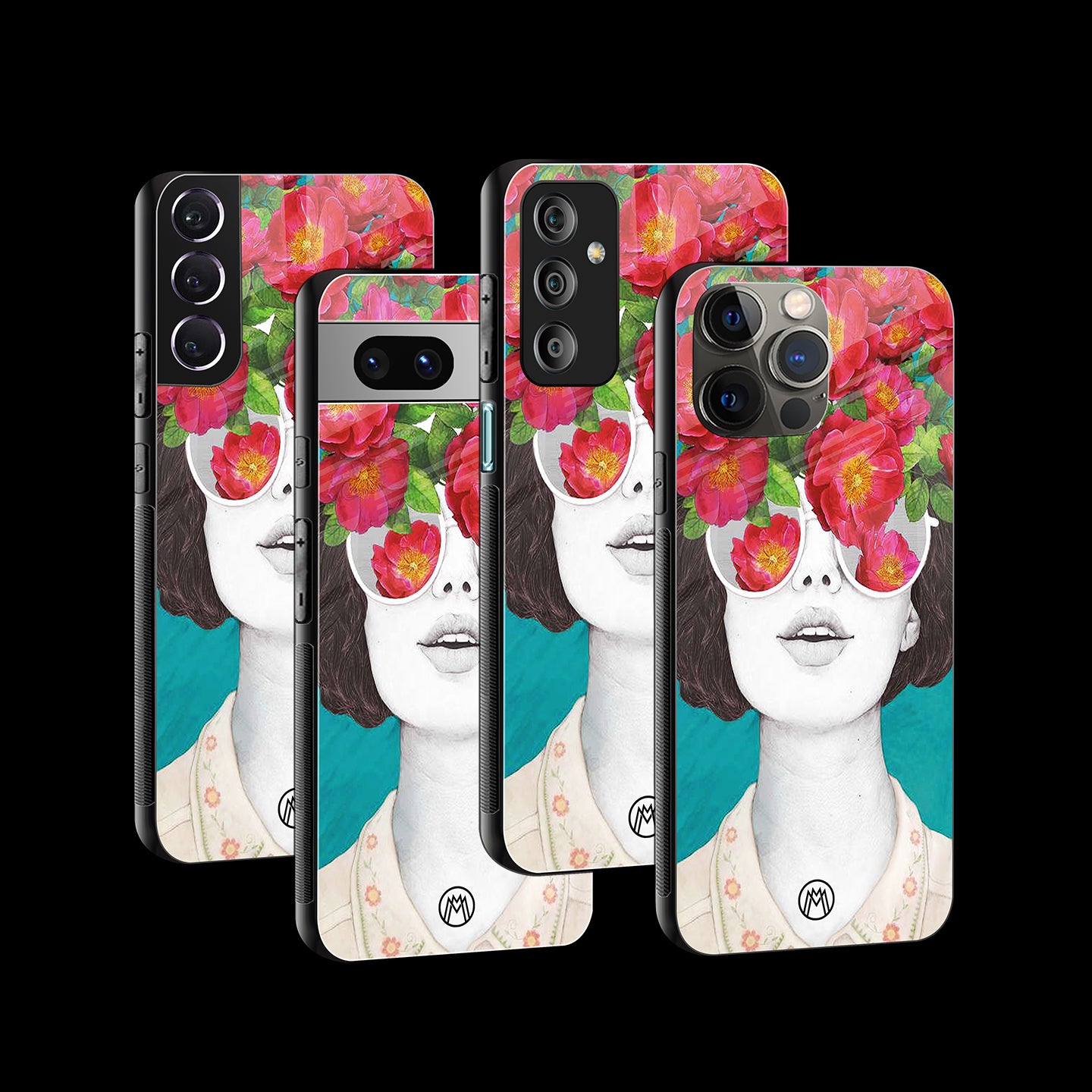 Flowery Eyes Phone Cover | Glass Case