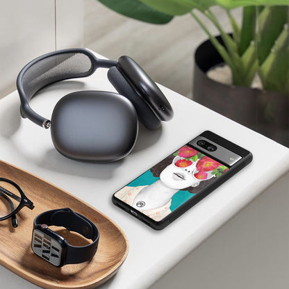 flowery eyes back phone cover | glass case for Google Pixel 8