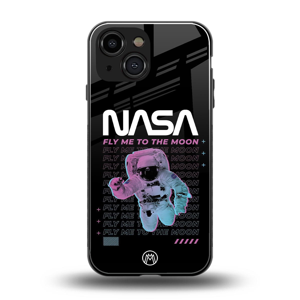 fly me to the moon back phone cover | glass case for iphone 13 mini
