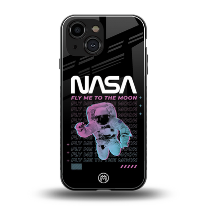 fly me to the moon back phone cover | glass case for iphone 13 mini