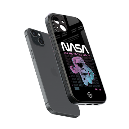 fly me to the moon back phone cover | glass case for iphone 14 plus