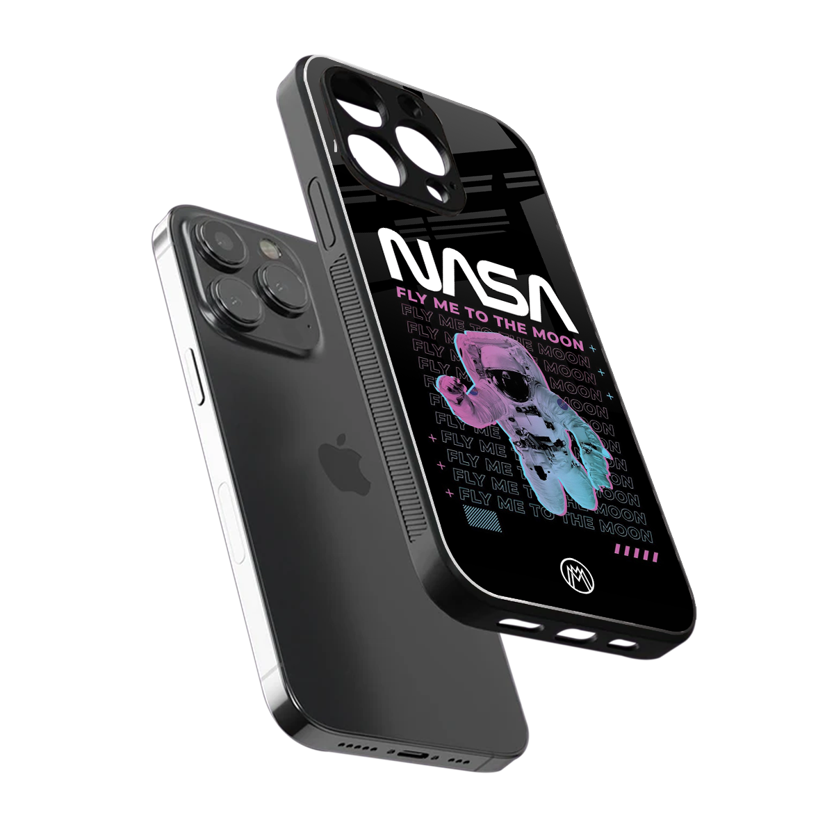 fly me to the moon back phone cover | glass case for iphone 15 pro max