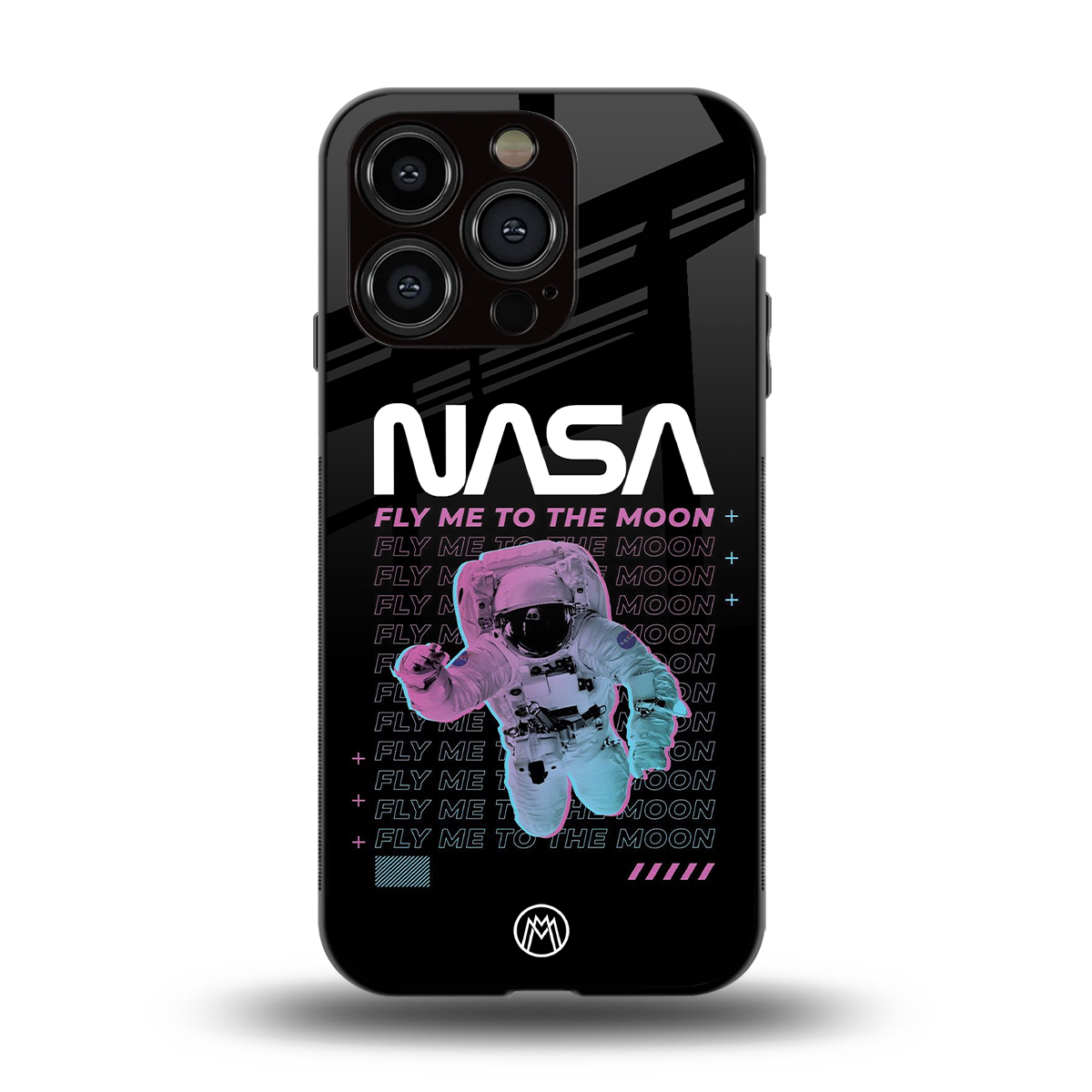fly me to the moon back phone cover | glass case for iphone 15 pro