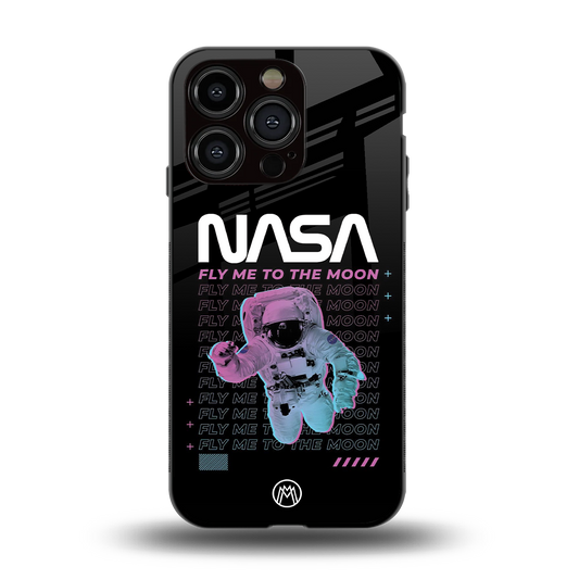 fly me to the moon back phone cover | glass case for iphone 15 pro