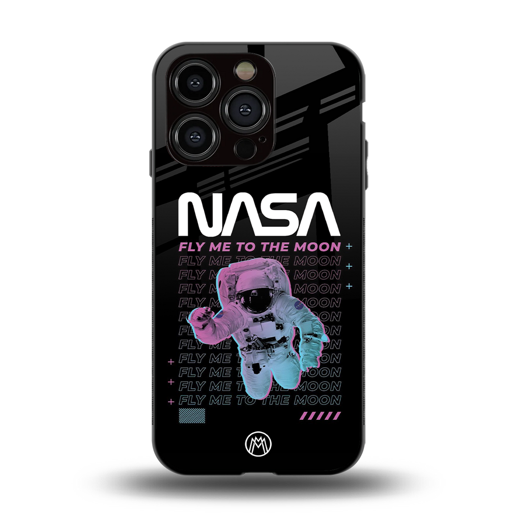fly me to the moon back phone cover | glass case for iphone 14 pro