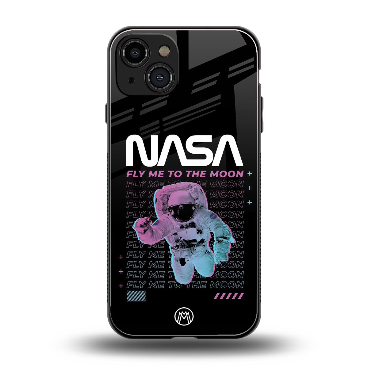 fly me to the moon back phone cover | glass case for iphone 15