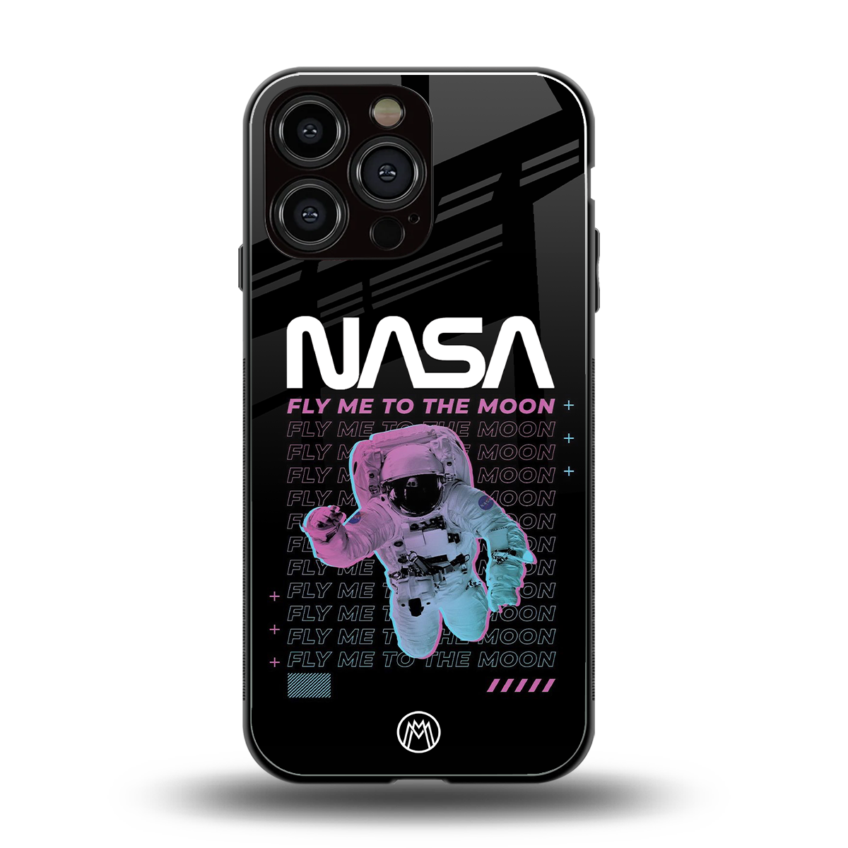 fly me to the moon back phone cover | glass case for iphone 16 pro max