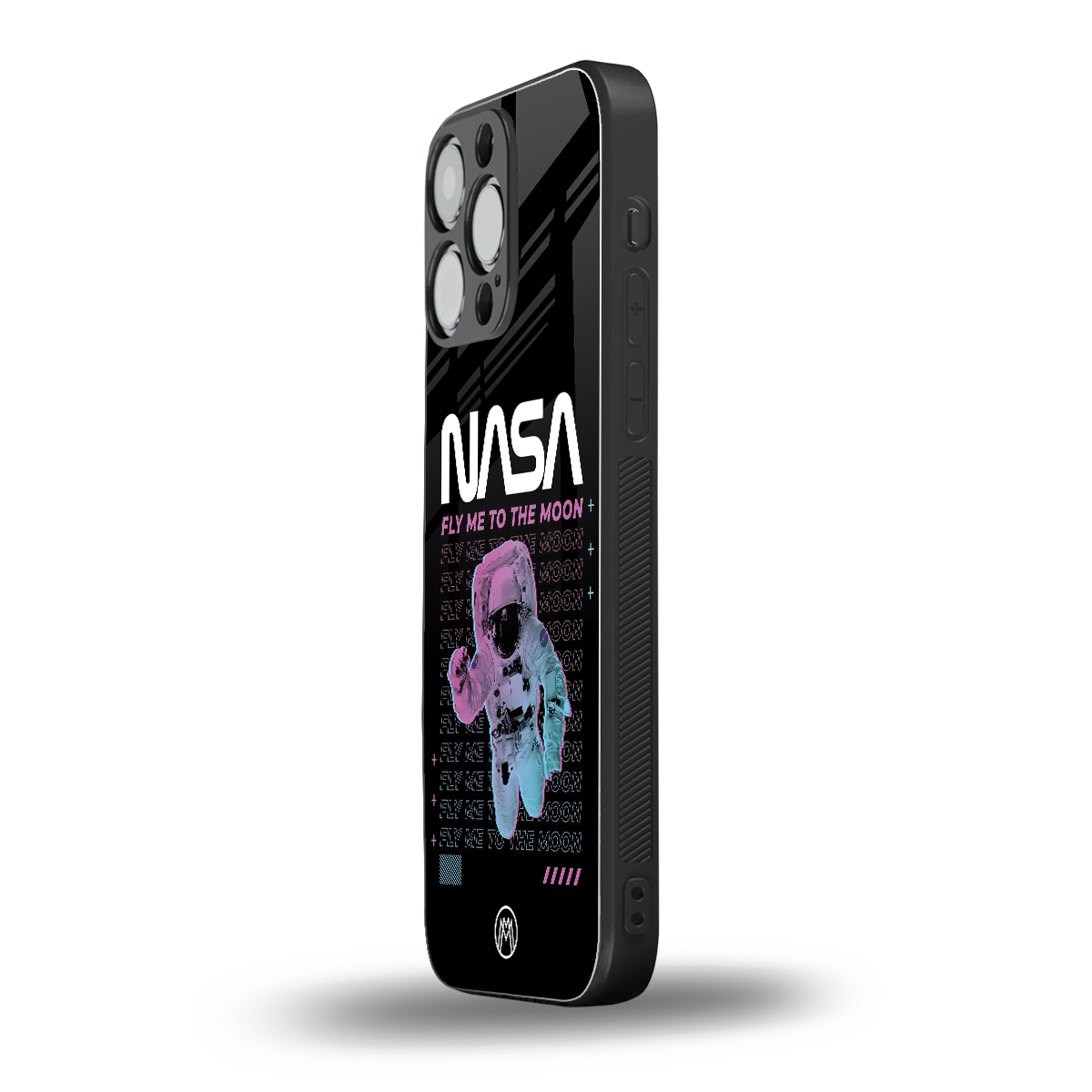 fly me to the moon back phone cover | glass case for iphone 16 pro max